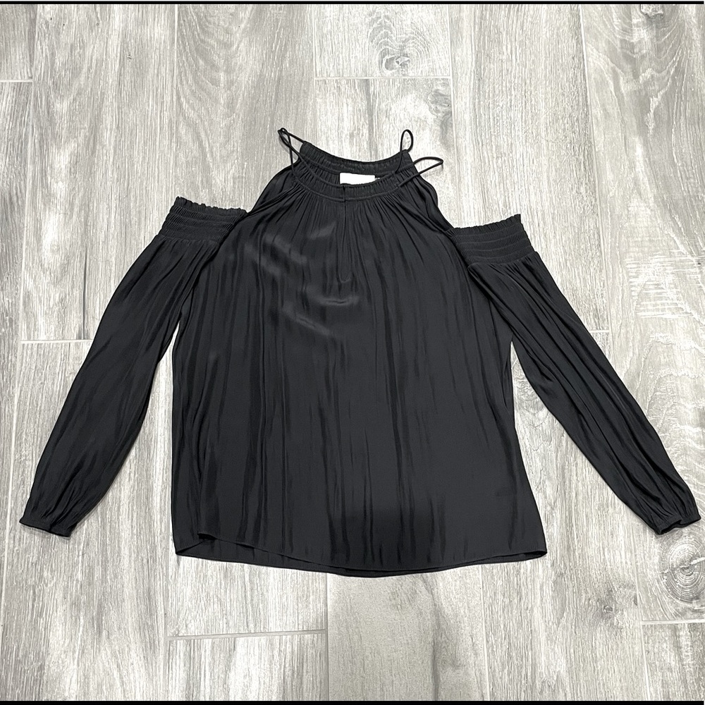 Ramy Brook black cold shoulder top- XS